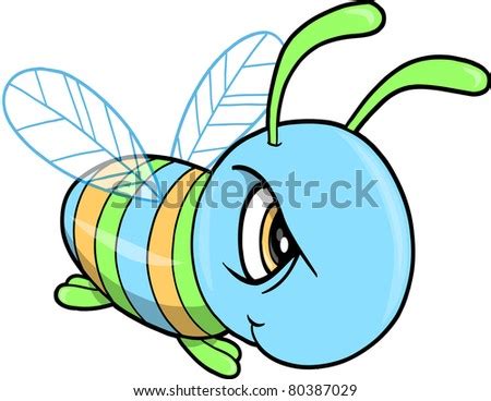 Cute Angry Mad Nasty Bug Insect Vector Illustration - 80387029 ...