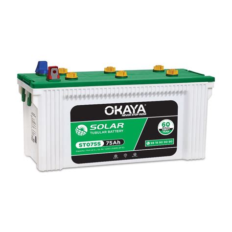 Okaya ST075S Solar 75ah Tubular Battery At Rs 2500 Okaya Tall Tubular