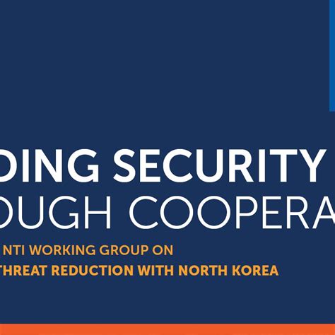 Cooperative Threat Reduction Could Advance North Korean