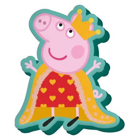 35cm Peppa Pig Queen Shaped Cushion - Gajet