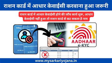 राशन कार्ड में आधार केवाईसी E Kyc कैसे करें 2025