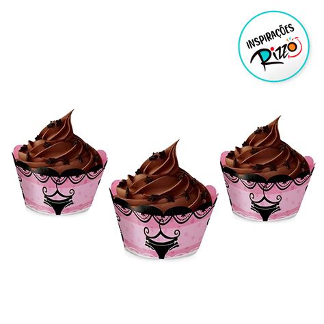 Mini Wrap Para Cupcake Lingerie Unidades Cromus Rizzo
