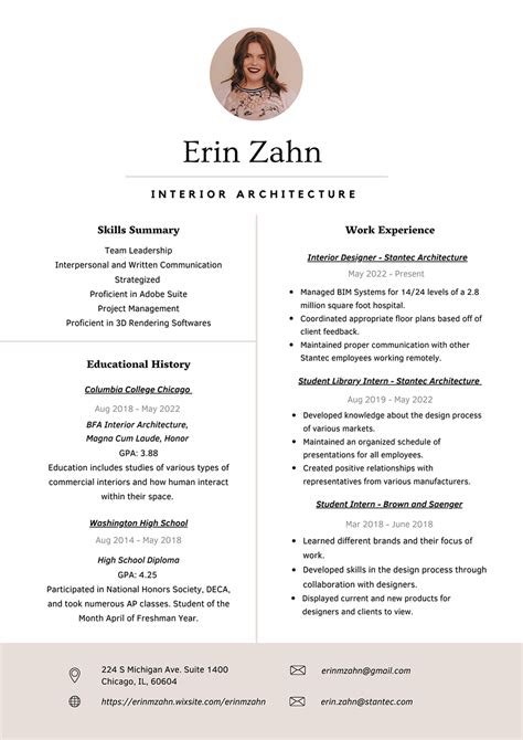 RESUME Erin M Zahn