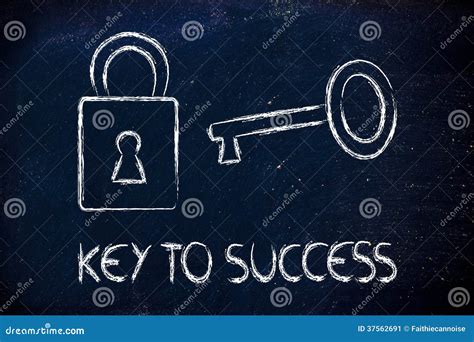 Find The Key To Success Key And Lock Design Stock Image Image Of