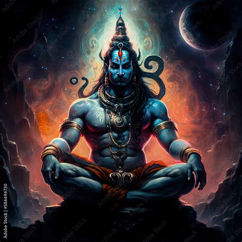 Lord Shiva Meditating Mahakal Photo Shiv Ji Wallpaper Stock