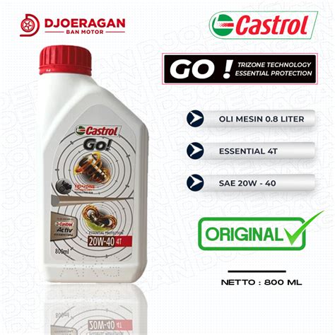 Jual OLI MESIN MOTOR CASTROL GO SAE 20W40 0,8L SUPRA GRAND JUPITER ...