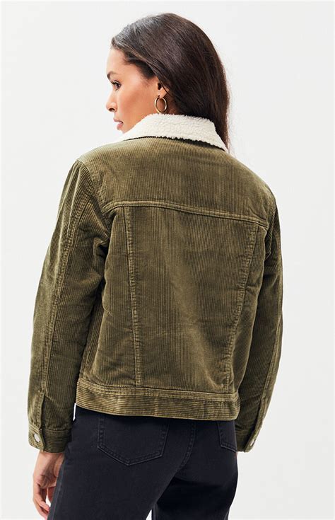 Pacsun Sherpa Corduroy Trucker Jacket Pacsun