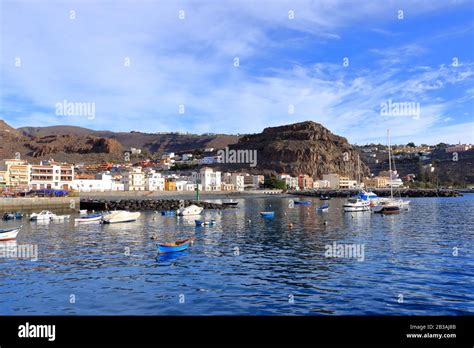 Playa De Santiago In La Gomera Canary Islands Spain From The Sea Stock