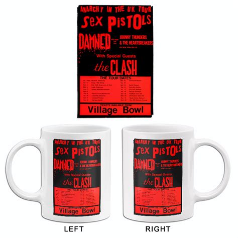 The Sex Pistols The Damned The Clash 1976 Concert Poster Mug