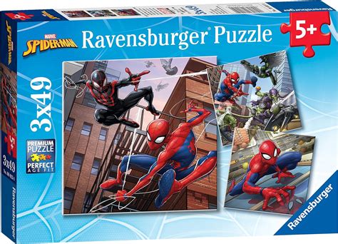 Ravensburger Spider Man Marvel Spiderman Puzzle 3 X 49 Pezzi Per