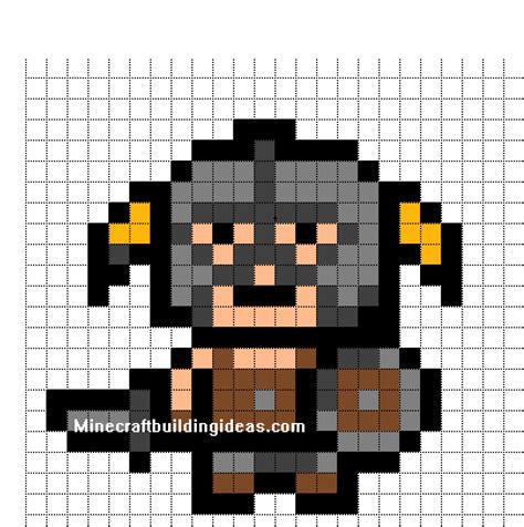 Minecraft Pixel Art Templates: Skyrim Dragon Born