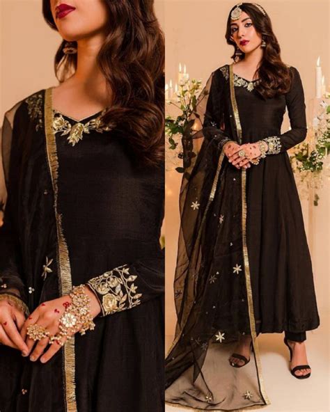 Black Georgette Embroidery Work Anarkali Suit With Net Dupatta