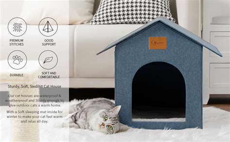 Amazon Casa Para Gatos Al Aire Libre Refugio Para Gatos Al Aire