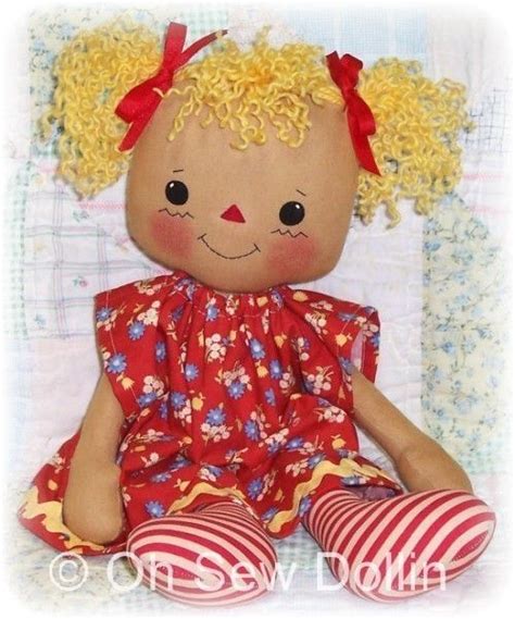 Cloth Doll Pattern Rag Doll Pattern Pdf Sewing Pattern Raggedy Ann Annie Pattern Primitive