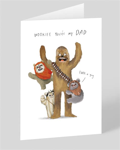 Wookie Hairy Fathers Day Card Ohh Deer