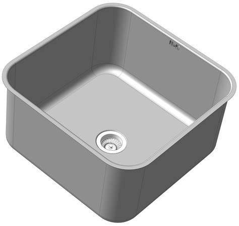 Ванна цельнотянутая нержавеющая 610х610х330 - Чертежи, 3D Модели ...