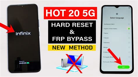 Infinix HOT 20 5G Hard Reset FRP Bypass Without Pc 100 Working YouTube