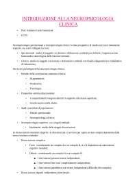 Introduzione Alla Neuropsicologia Clinica Docsity