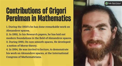 Grigori Perelman: Russian mathematician : Russian Mathematician » Vedic ...