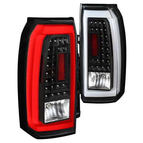 Spec D Tuning Black Housing Clear Lens LED Bar Tail Lights For 2015