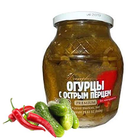 Маринованные огурцы с острым перцем, Тещины Рецепты, 900 г | $7.89 ...