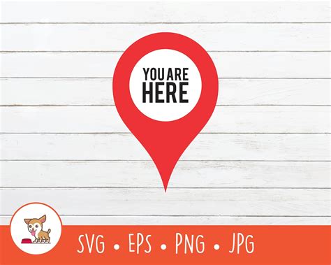 You Are Here SVG You Are Here Clipart Vector You Are Here Pointer Cut