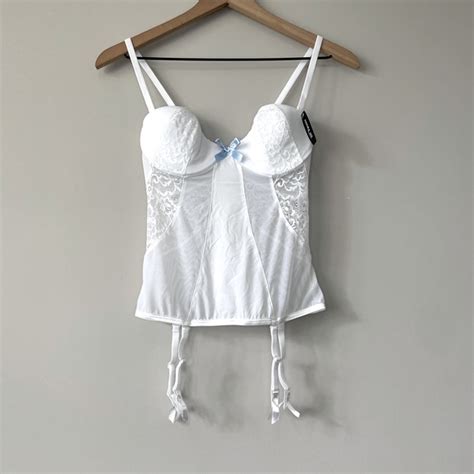 Adore Me Intimates Sleepwear Adore Me Nwt White Lace Bustier Wired Corset Style Lingerie