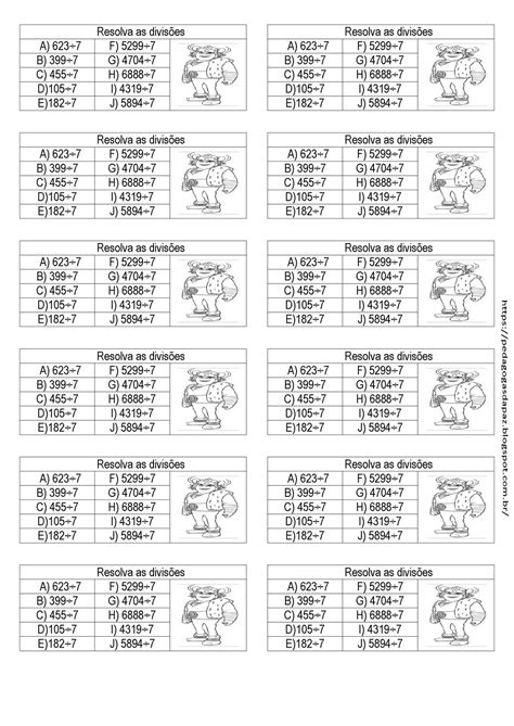 Tabela De Multiplicação E Divisão - 8