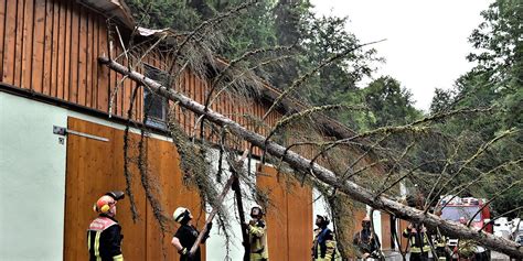 Sturmsch Den Im Landkreis Lichtenfels Ein Morscher Baum Kracht Auf Ein