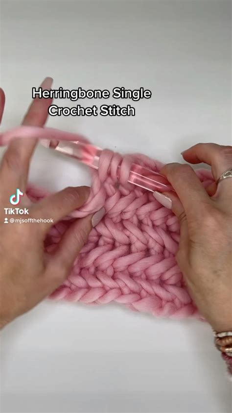 Stitches Herringbone Single Crochet Stitch Artofit