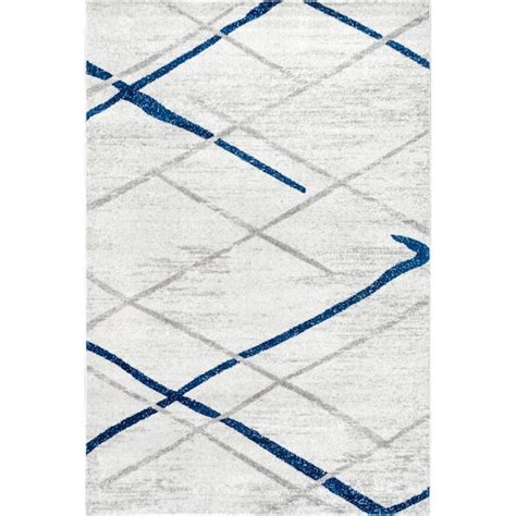 NuLOOM Thigpen Contemporary Blue Gray 6 Ft X 9 Ft Area Rug BDSM04C