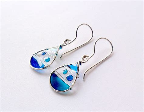 Drop Dangle Earrings Teardrop Sterling Silver Earrings Rain Etsy