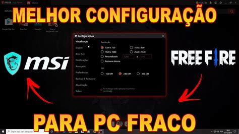 COMO CONFIGURAR O MSI APP PLAYER PARA PC FRACO FREE FIRE LISO YouTube