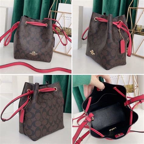 COACH LENA CROSSBODY BUCKET BAG, Luxury, Bags & Wallets on Carousell