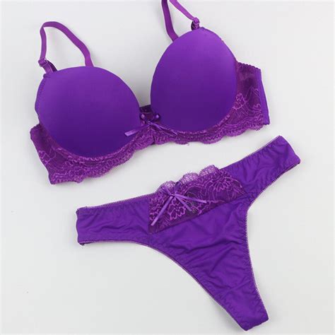 Ladies Lace Bra And Panty Sets Push Up Underwear Brassiere Set Lingerie A B Cd E Ebay