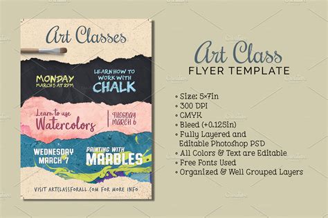 Art Class Flyer Template ~ Flyer Templates ~ Creative Market