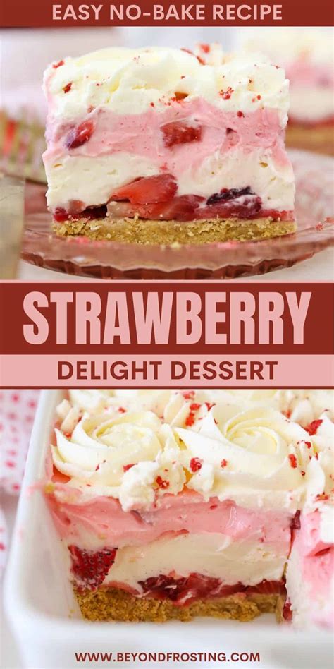 No Bake Strawberry Delight Beyond Frosting