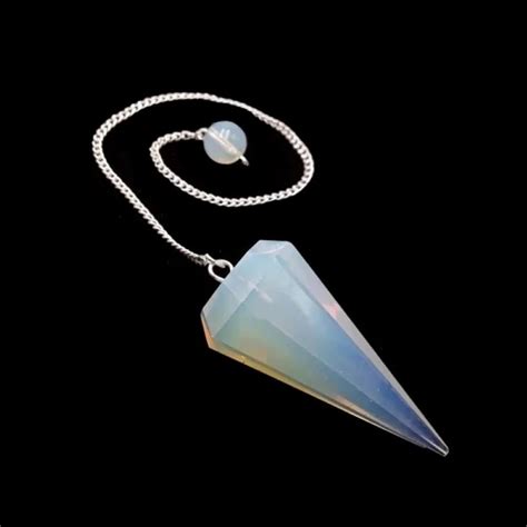 White Opalite Gemstone Dowsing Cone Pendulum At Rs 70 Piece Crystal