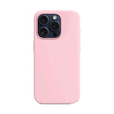 Apple Logo Silicon Case For Iphone 15 Pro Max – Pink – CellFashion USA