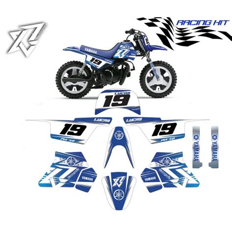 KIT DECO Moto YAMAHA Enfant PW50 RACING PIWI PEEWEE 50 Couleur Noms