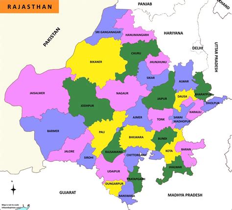 Road Map Of Rajasthan District Wise - Map With Cities