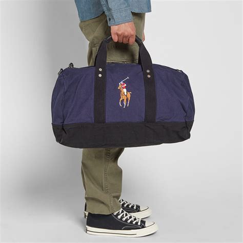 Polo Ralph Lauren Polo Player Canvas Duffle Bag Navy End Gb