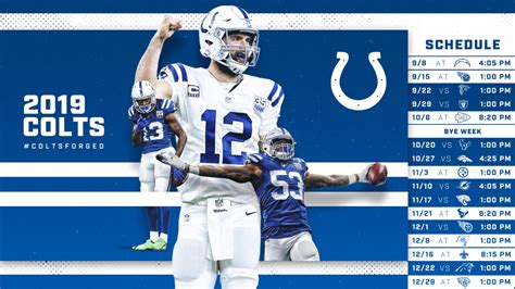 Indianapolis Colts Release 2019 Schedule