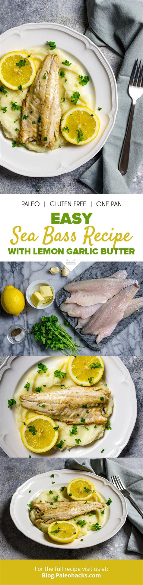 Easy Sea Bass Recipe with Lemon Garlic Butter | Paleo, One Pan