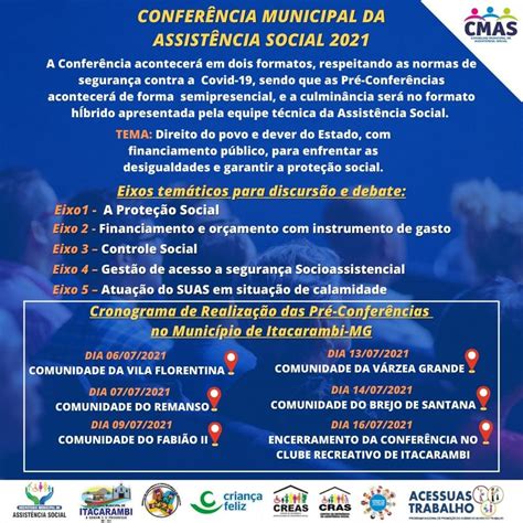 Cronograma Da ConferÊncia Municipal Da AssistÊncia Social 2021