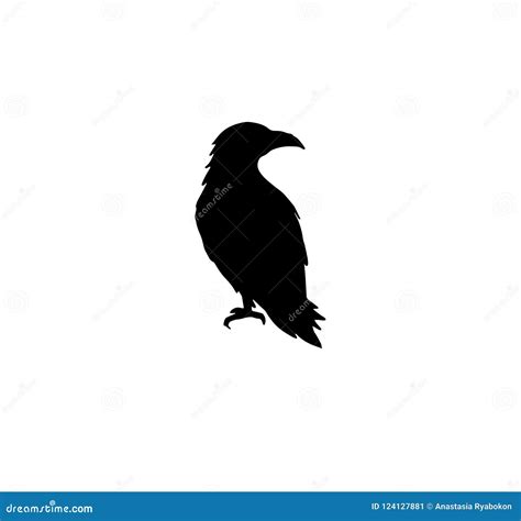 Raven Silhouette Vector Illustration | CartoonDealer.com #87932608