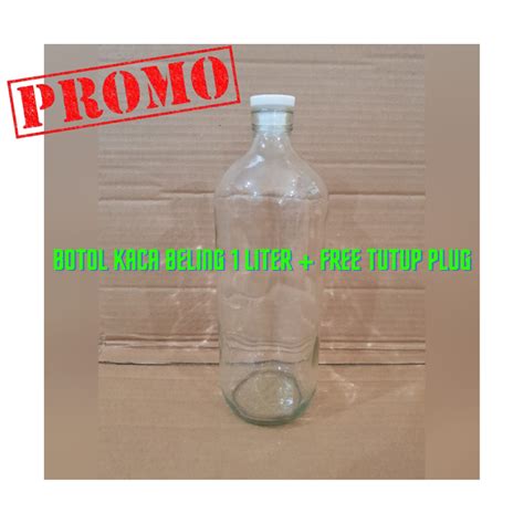 Jual Botol Kaca Bolles 1 Liter Botol Jamu Botol Bensin Botol