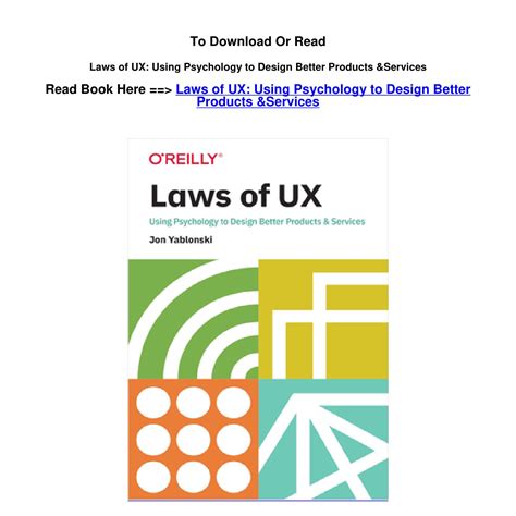 Download EPUB Laws of UX Using Psychology to Design Better Products