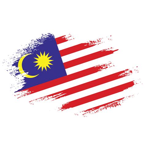 Grunge Effect Malaysia Flag Design 14424497 Vector Art At Vecteezy