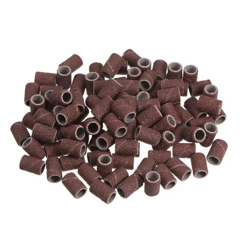 HARFINGTON 100pcs Sanding Drums 1 4 Inch Mini Sanding Sleeves 120 Grit